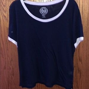 navy blue t-shirt